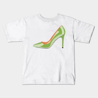 High Heel Shoe in Greenery Kids T-Shirt